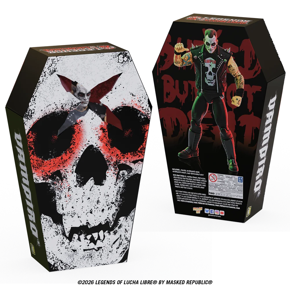 2027 Boss Fight Studio Legends of Lucha Libre Fanaticos Vampiro [Coffin Box Resurrected]