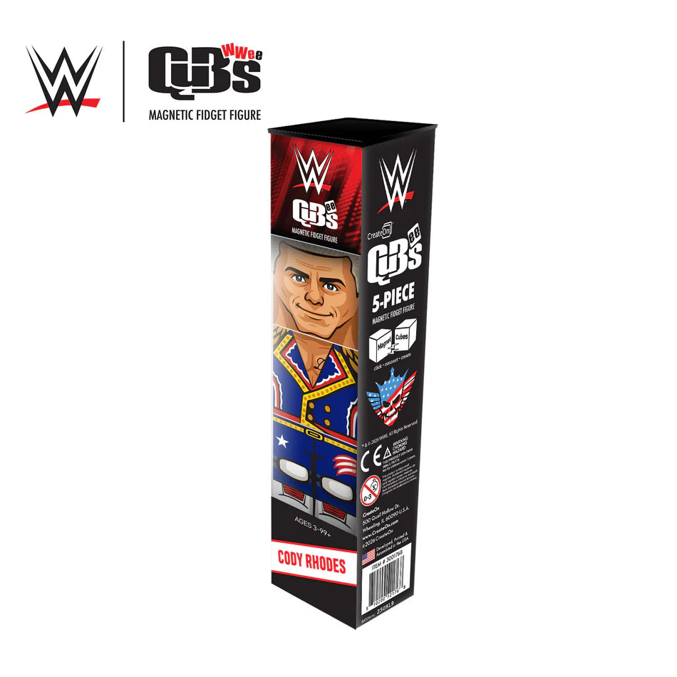 2026 WWE CreateOn QuBees Magnetic Fidget Figure Series 1 Cody Rhodes