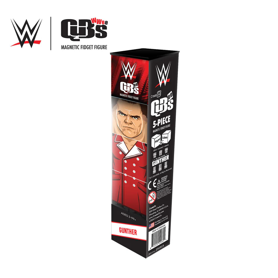2026 WWE CreateOn QuBees Magnetic Fidget Figure Series 1 Gunther