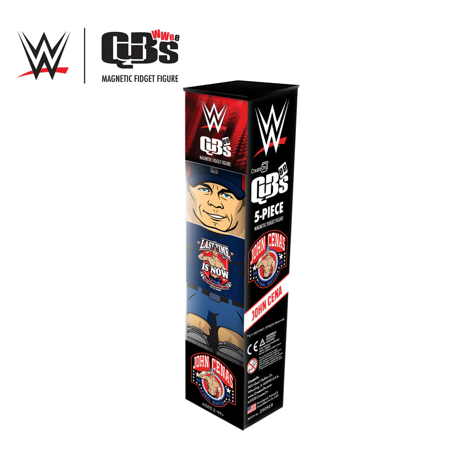 2026 WWE CreateOn QuBees Magnetic Fidget Figure Series 1 John Cena [With Blue Gear]
