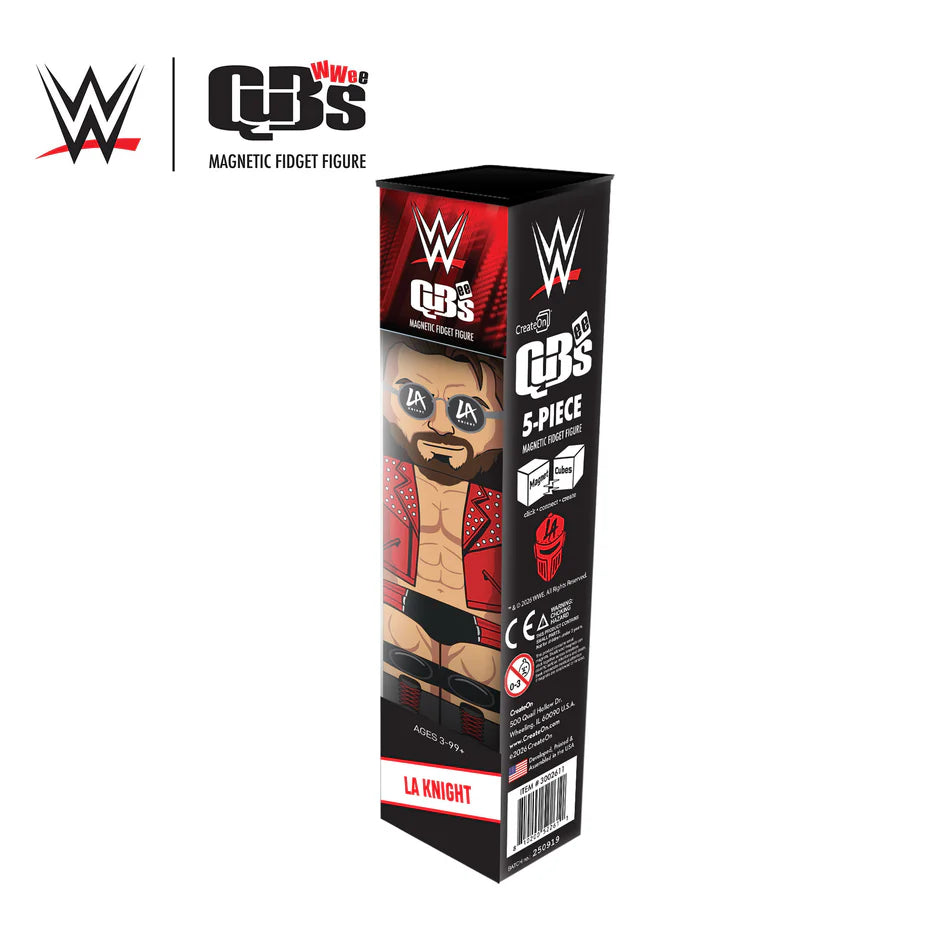 2026 WWE CreateOn QuBees Magnetic Fidget Figure Series 1 LA Knight