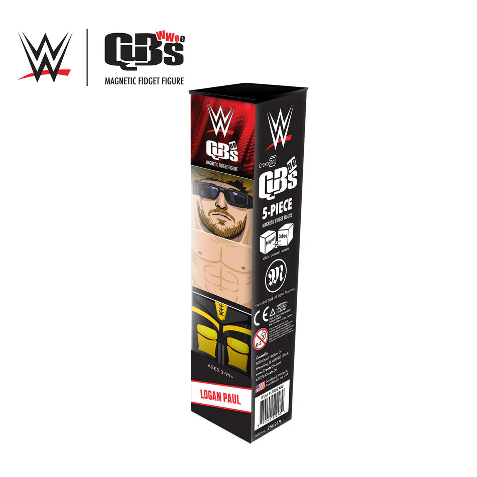 2026 WWE CreateOn QuBees Magnetic Fidget Figure Series 1 Logan Paul