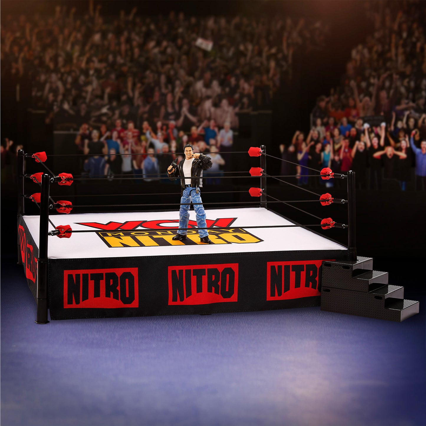 2024 WWE Mattel Creations & Ringside Exclusive Ultimate Edition WCW Monday Nitro Ring [With Eric Bischoff]