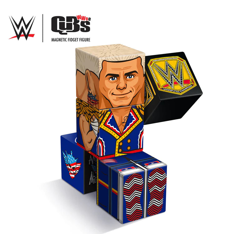 2026 WWE CreateOn QuBees Magnetic Fidget Figure Series 1 Cody Rhodes