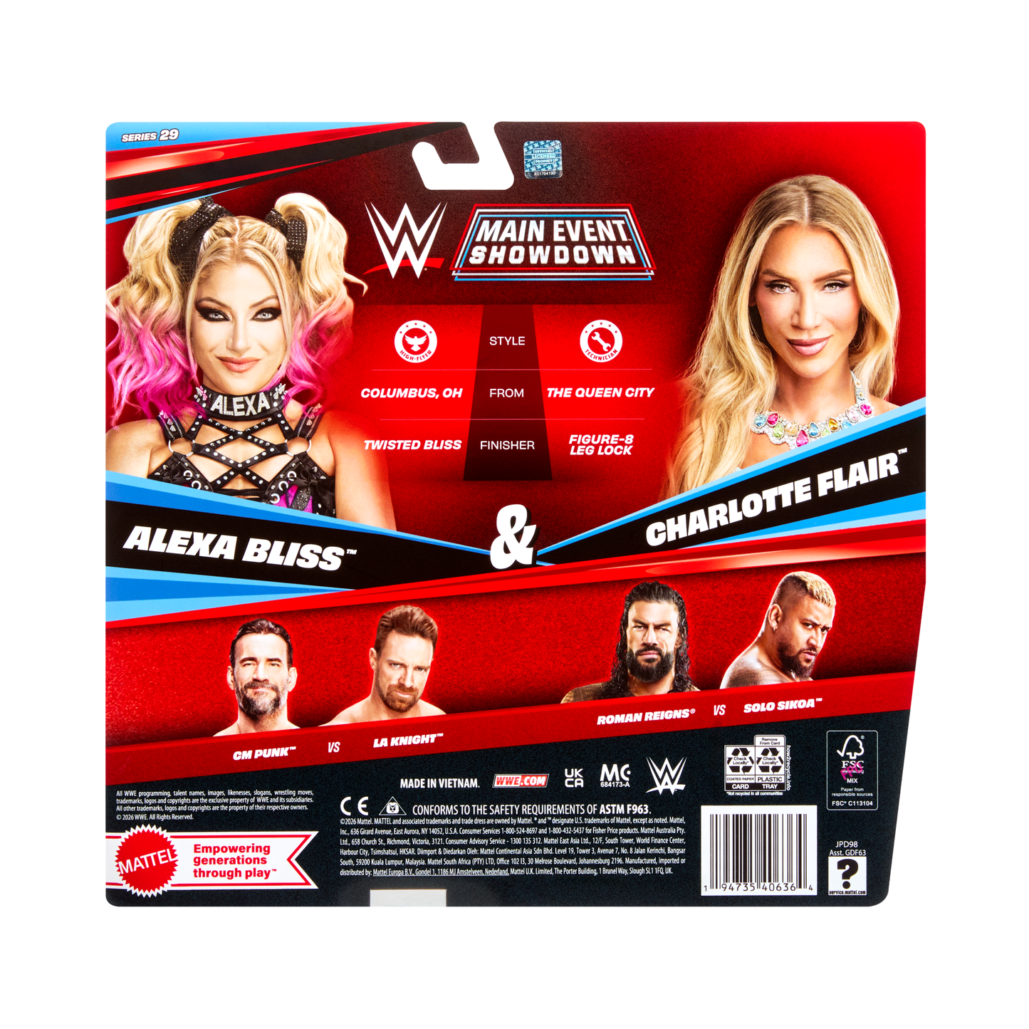 2026 WWE Mattel Main Event Showdown Series 29 Alexa Bliss & Charlotte Flair