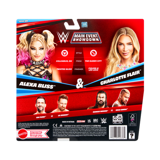 2026 WWE Mattel Main Event Showdown Series 29 Alexa Bliss & Charlotte Flair