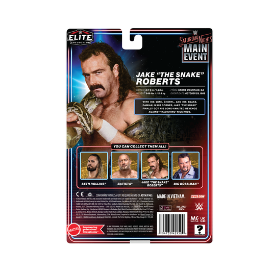 2027 WWE Mattel Elite Collection Saturday Night's Main Event Series 3 Jake "The Snake" Roberts