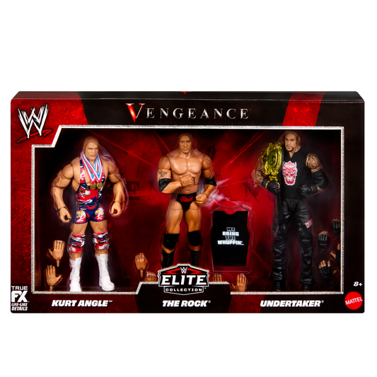 2027 WWE Mattel Elite Collection Vengeance 2002 3-Pack: Kurt Angle, The Rock & Undertaker