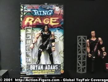 Unreleased WCW Toy Biz Ring Rage Bryan Adams [With Silver Accents, On Alternate Card]