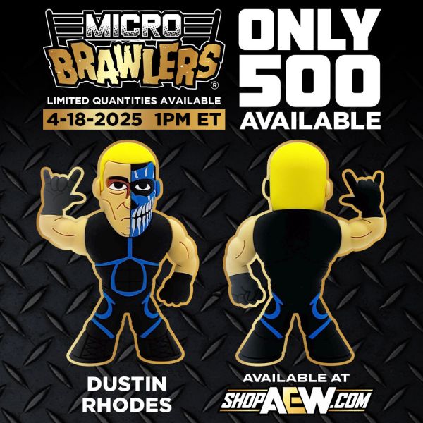 2025 AEW Pro Wrestling Tees Micro Brawlers Limited Edition Dustin Rhodes