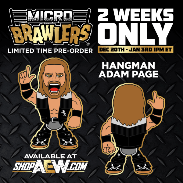 2024 AEW Pro Wrestling Tees Micro Brawlers Limited Edition Hangman Adam Page