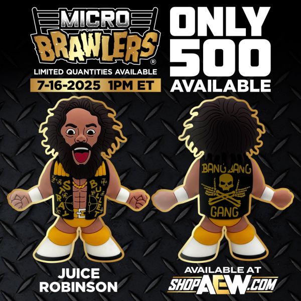 2025 AEW Pro Wrestling Tees Micro Brawlers Limited Edition Juice Robinson