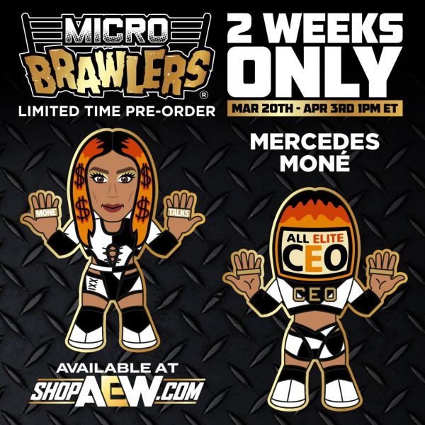 2024 AEW Pro Wrestling Tees Micro Brawlers Limited Edition Mercedes Moné