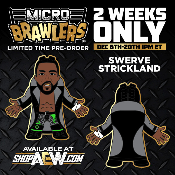 2024 AEW Pro Wrestling Tees Micro Brawlers Limited Edition Swerve Strickland