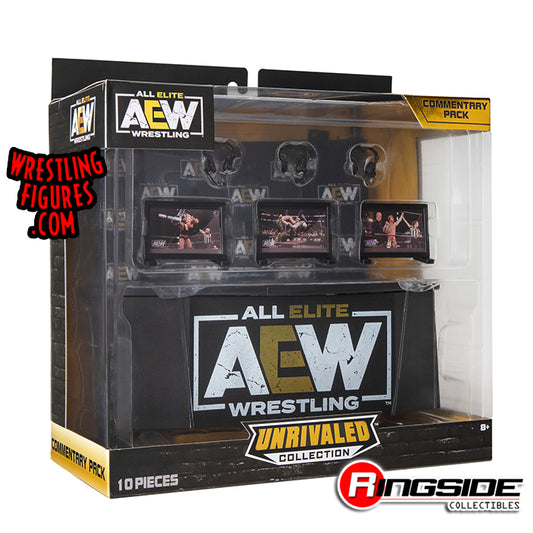 2023 AEW Jazwares Unrivaled Collection Ringside Exclusive Commentary Pack