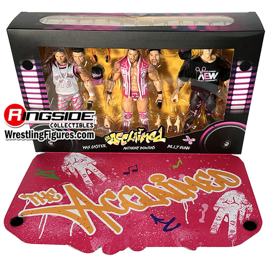 2024 AEW Jazwares Unrivaled Collection Ringside Exclusive #139 Acclaimed 3-Pack: Max Caster, Anthony Bowens & Billy Gunn