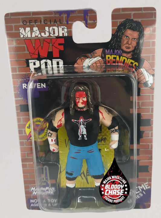 2023 Major Wrestling Figure Podcast Extreme Bendies Series 1 Raven [Bloody Chase]