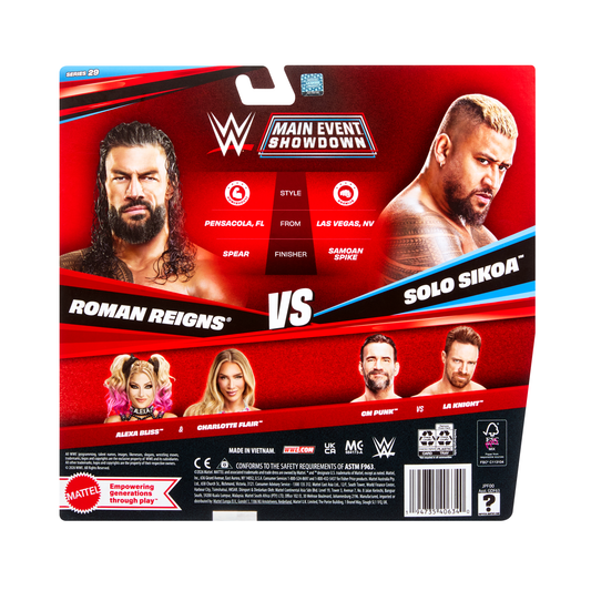2026 WWE Mattel Main Event Showdown Series 29 Solo Sikoa vs. Roman Reigns