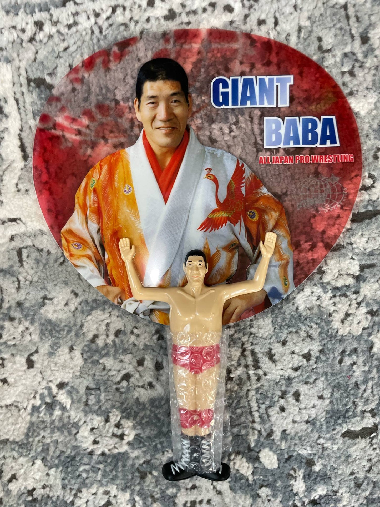 2000 AJPW Giant Baba Paper Fan Figure