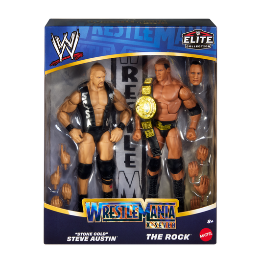 2026 WWE Mattel Elite Collection WrestleMania X-Seven 2-Pack: "Stone Cold" Steve Austin vs. The Rock