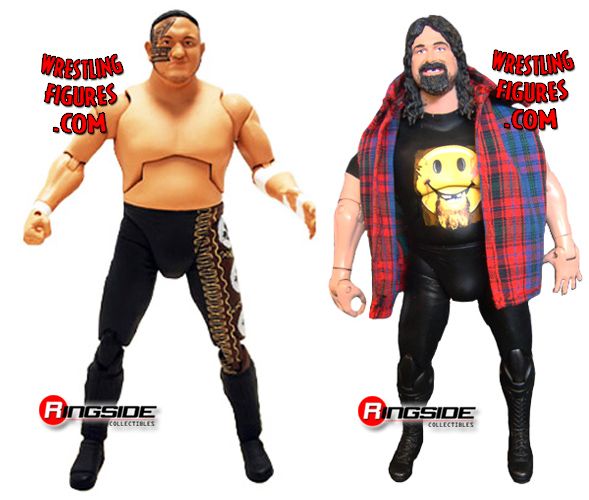 2010 TNA Wrestling Jakks Pacific Cross the Line Series 1 Samoa Joe & Mick Foley