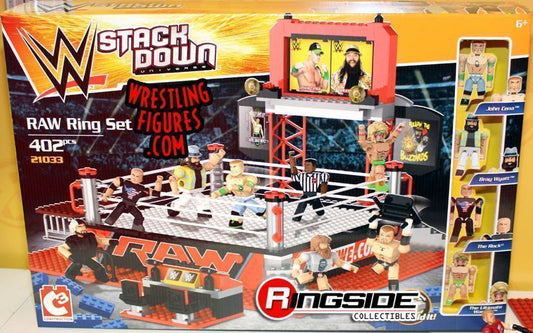 Unreleased WWE Bridge Direct StackDown Raw Ring Set