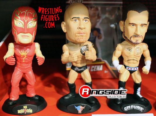 Unreleased WWE Wicked Cool Toys Bobblestars The Rock Mini Bobblehead