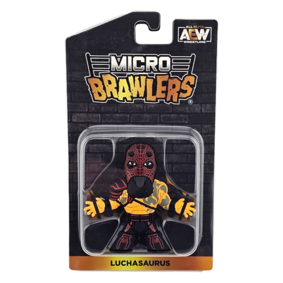 2023 AEW Pro Wrestling Tees Crate Exclusive Luchasaurus Micro Brawler