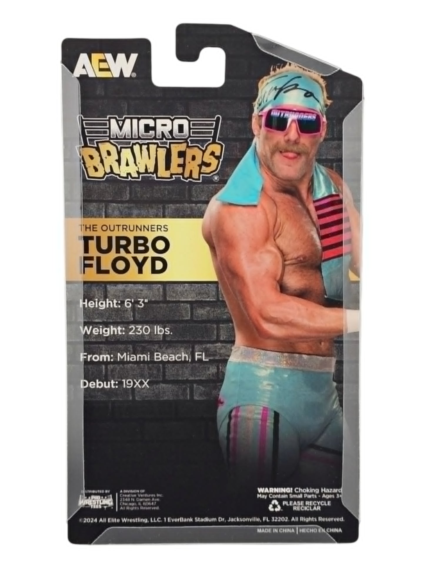 2025 AEW Pro Wrestling Tees Micro Brawlers Tag Team Edition 2 of 2 Turbo Floyd [Chase]
