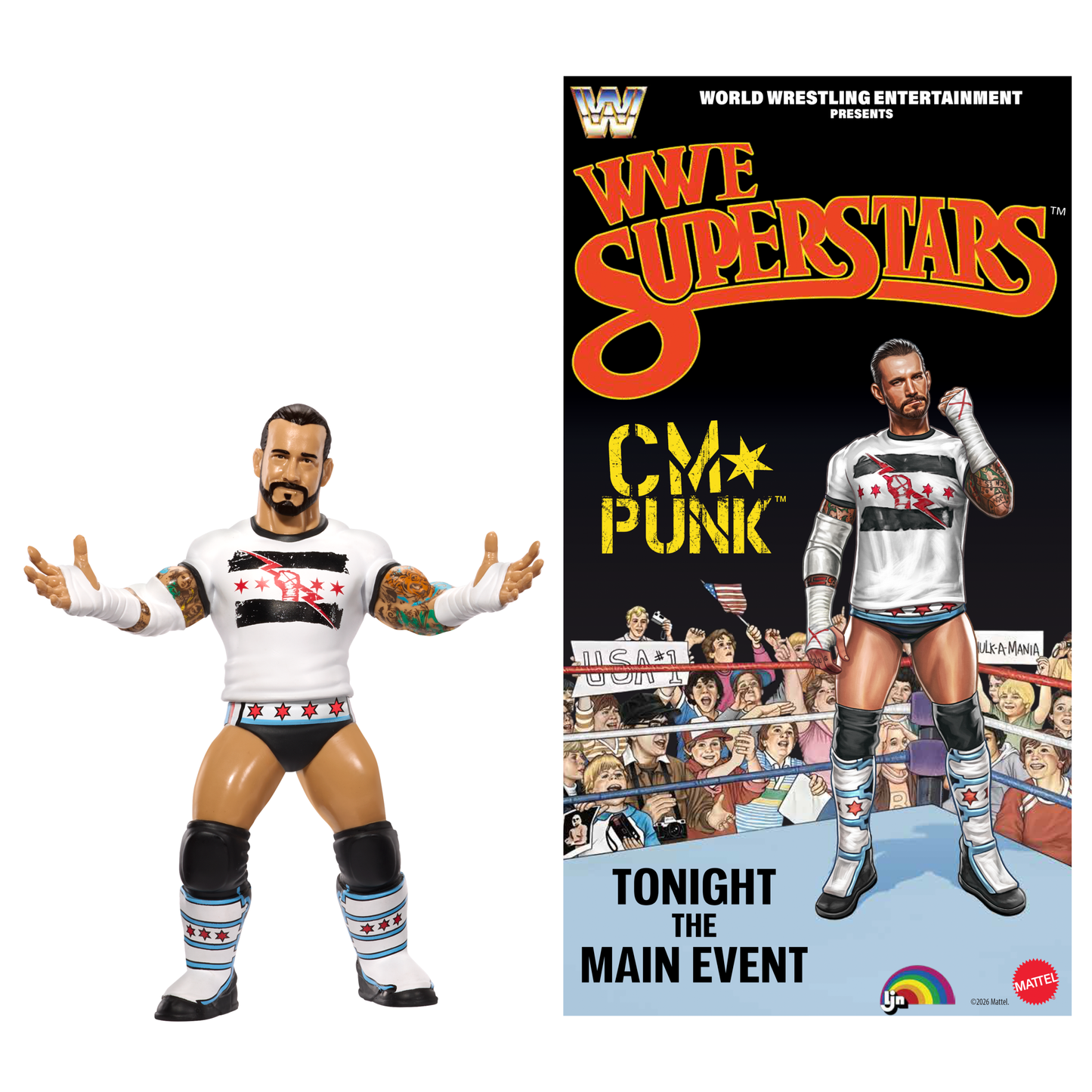 2026 Mattel LJN WWE Superstars Series 4 CM Punk