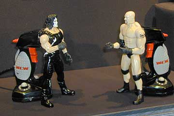 Unreleased WCW Toy Biz Battling Grip Tech Wrestlers: Goldberg vs. Kevin Nash