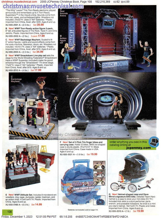 2000 WWF Just Toys Micro Bend-Ems Mailaway Attitude Set: Billy Gunn, Hunter Hearst Helmsley, Kane, Ken Shamrock, Road Dogg Jesse James, Stone Cold Steve Austin, The Rock & Undertaker