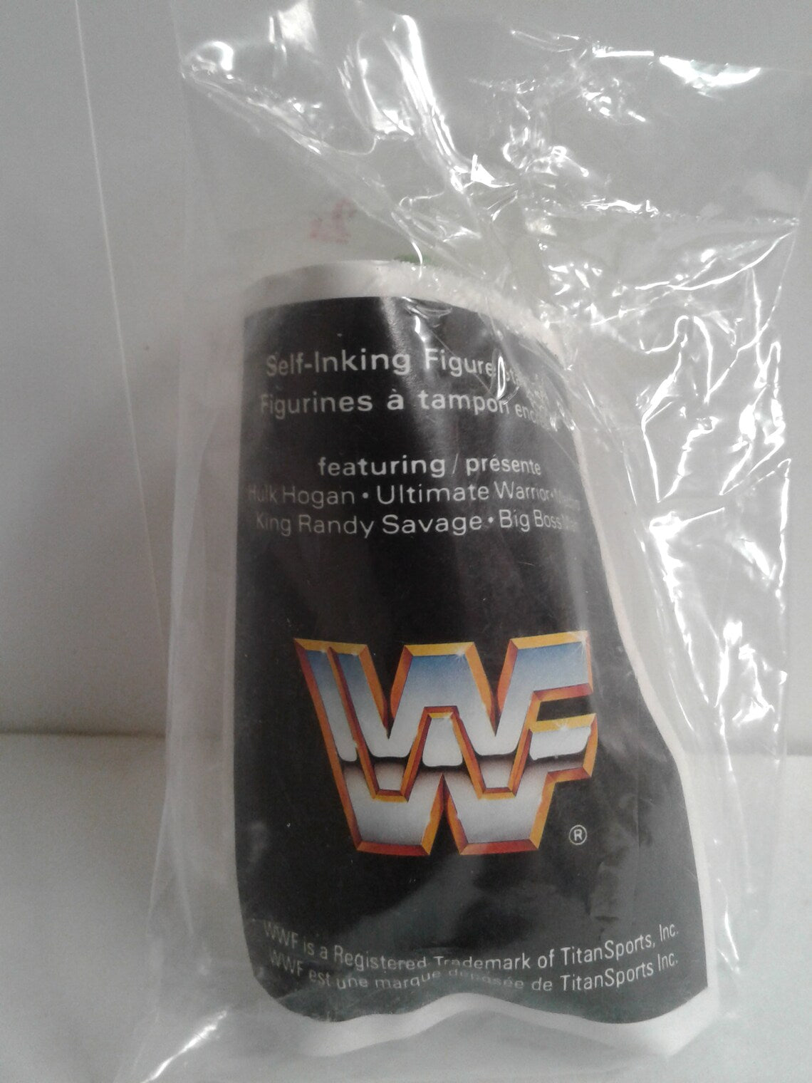 1990 WWF Titan Sports "Macho King" Randy Savage Self-Inking Figure Stamp