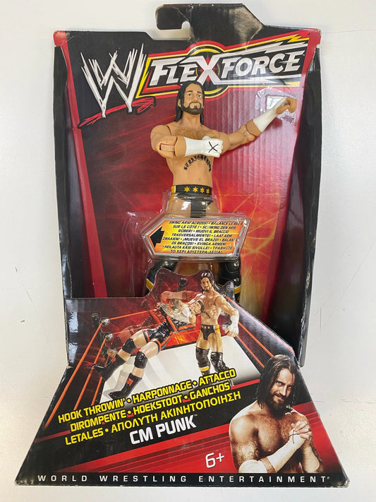 2010 WWE Mattel Flex Force Series 1 Hook Throwin' CM Punk [With Orange & Black Gear]