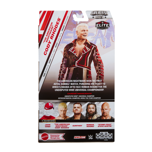 2025 WWE Mattel Elite Collection Greatest Hits Series 8 "The American Nightmare" Cody Rhodes