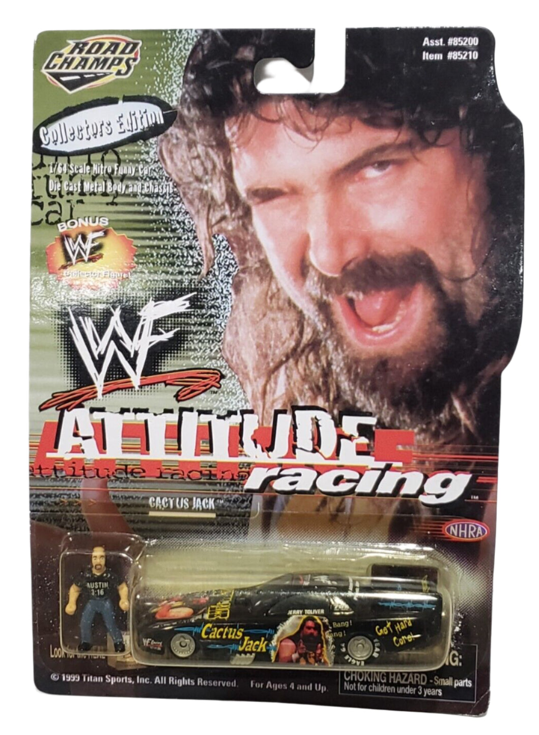 1999 WWF Jakks Pacific Attitude Racing 1:64 Scale Cactus Jack Road Cha ...