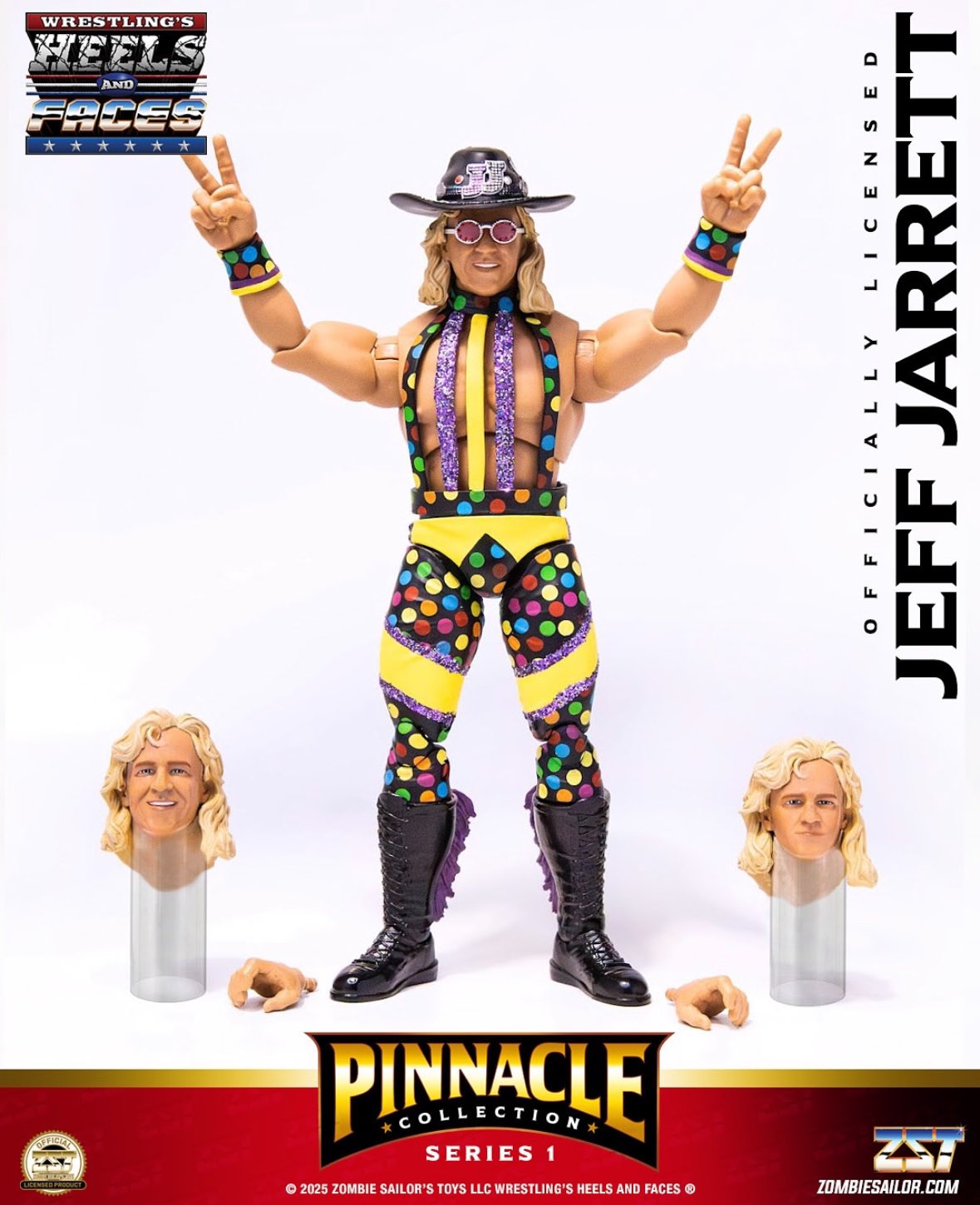2025 Zombie Sailor's Toys Wrestling's Heels & Faces Pinnacle Collection Series 1 #01 Jeff Jarrett