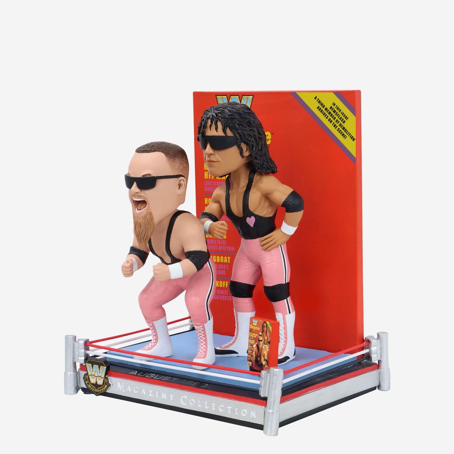2025 WWE FOCO Magazine Collection Bobblehead "Hart Foundation'" Bret "Hit Man" Hart & Jim "The Anvil" Neidhart