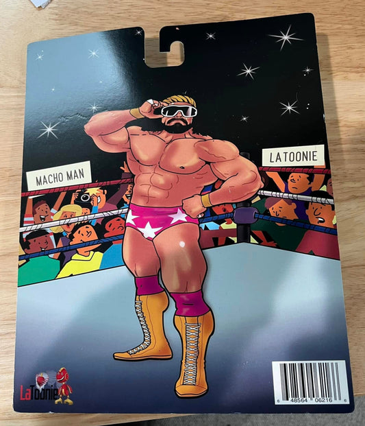 2024 LaToonie Wrestling Wrestlematic Series 1 4.5" Scale Macho Man Randy Savage [With White Trunks]