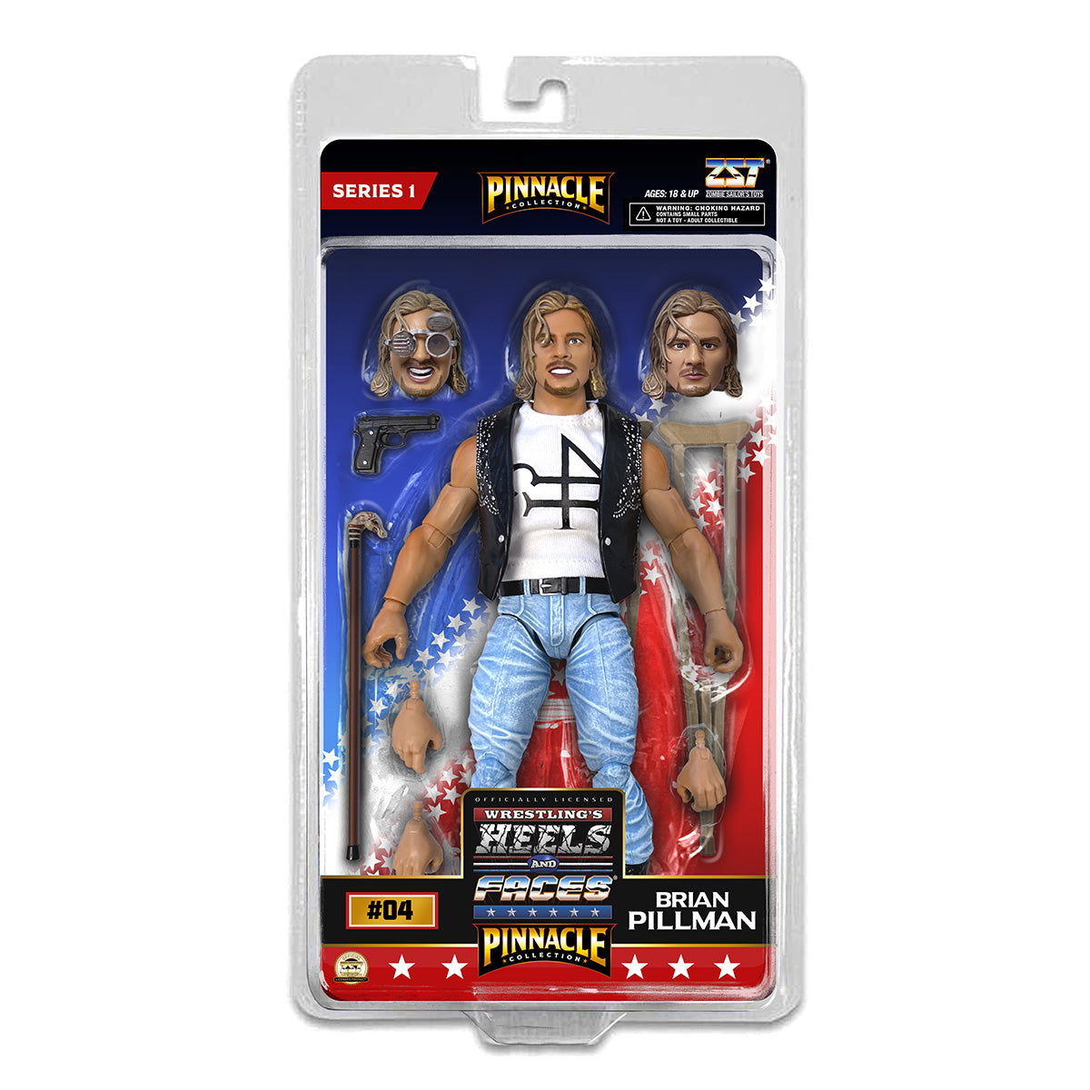 2025 Zombie Sailor's Toys Wrestling's Heels & Faces Pinnacle Collection Series 1 #04 Brian Pillman