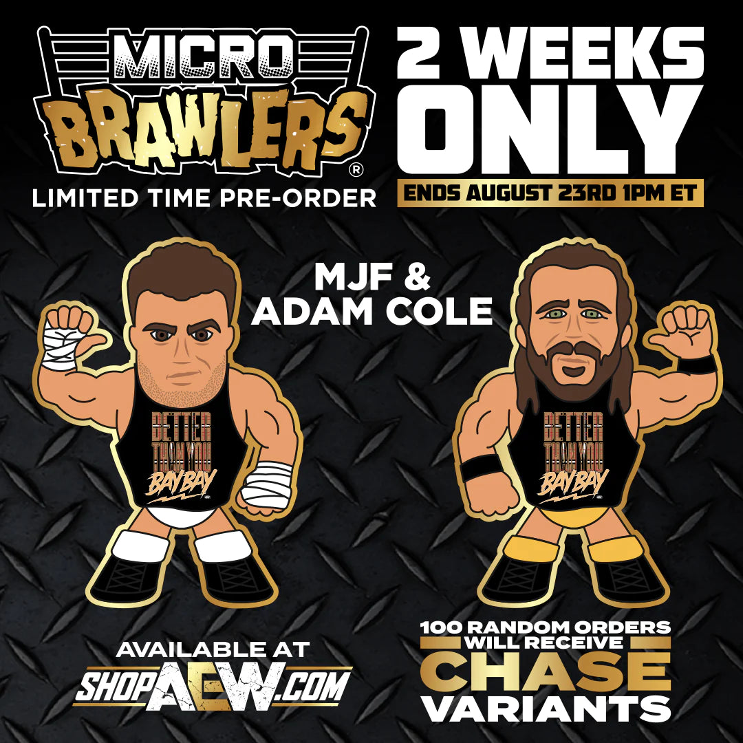 2023 AEW Pro Wrestling Tees Micro Brawlers Tag Team Edition 2 of 2 Adam Cole