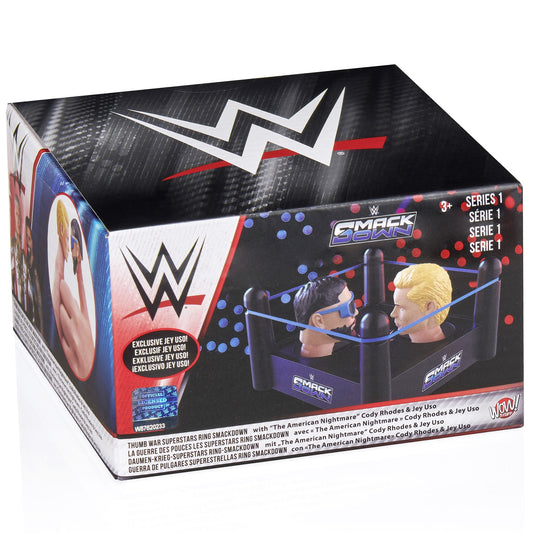 2025 WWE WOW! Stuff Thumb War Superstars Series 1 SmackDown Ring: Cody Rhodes vs. Jey Uso