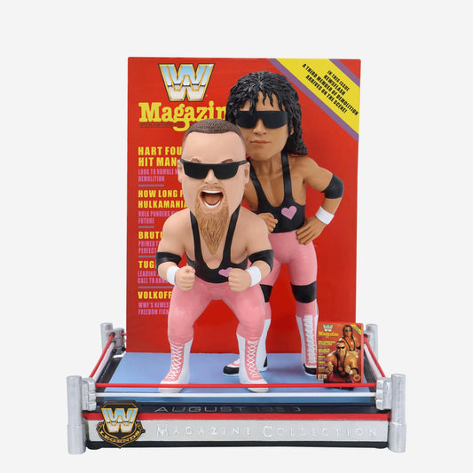 2025 WWE FOCO Magazine Collection Bobblehead "Hart Foundation'" Bret "Hit Man" Hart & Jim "The Anvil" Neidhart