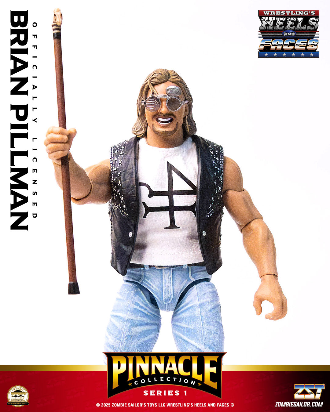 2025 Zombie Sailor's Toys Wrestling's Heels & Faces Pinnacle Collection Series 1 #04 Brian Pillman