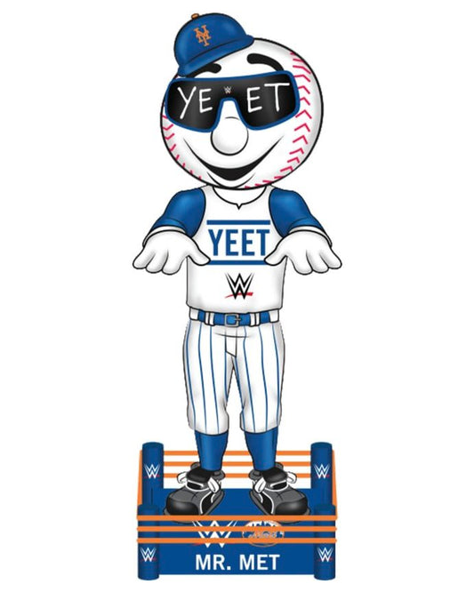 2025 New York Mets Mr. Met "Yeet" WWE Bobblehead