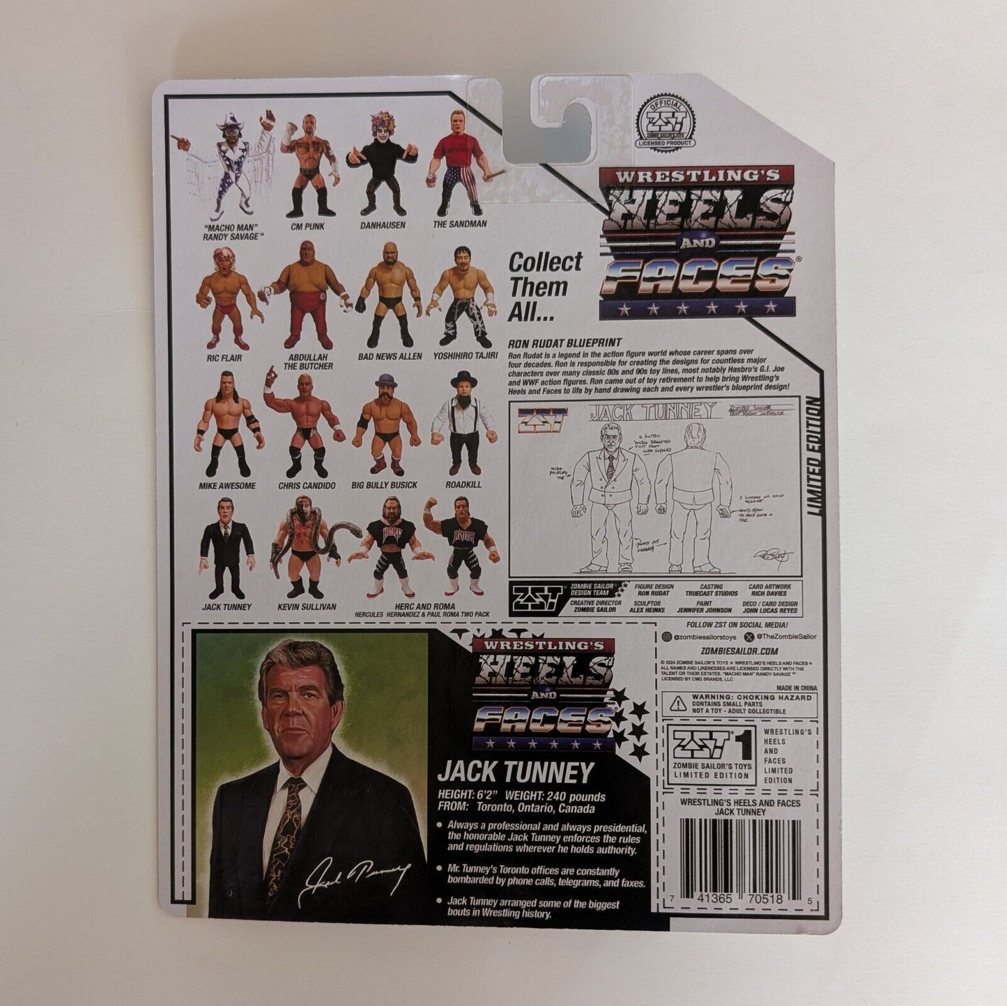 2025 Zombie Sailor's Toys Wrestling's Heels & Faces Limited Edition Jack Tunney