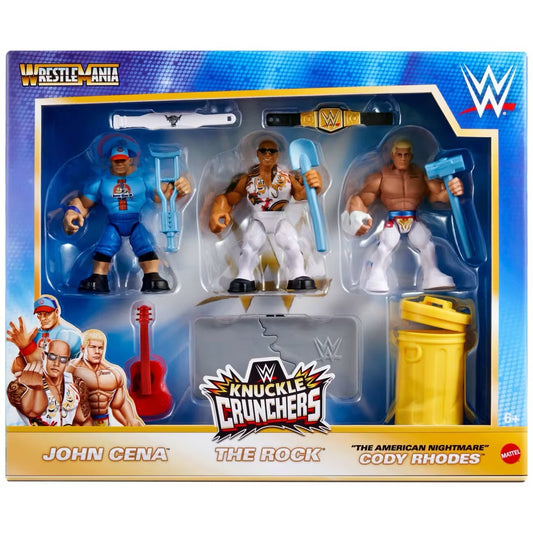 2025 WWE Mattel Knuckle Crunchers WrestleMania 3-Pack