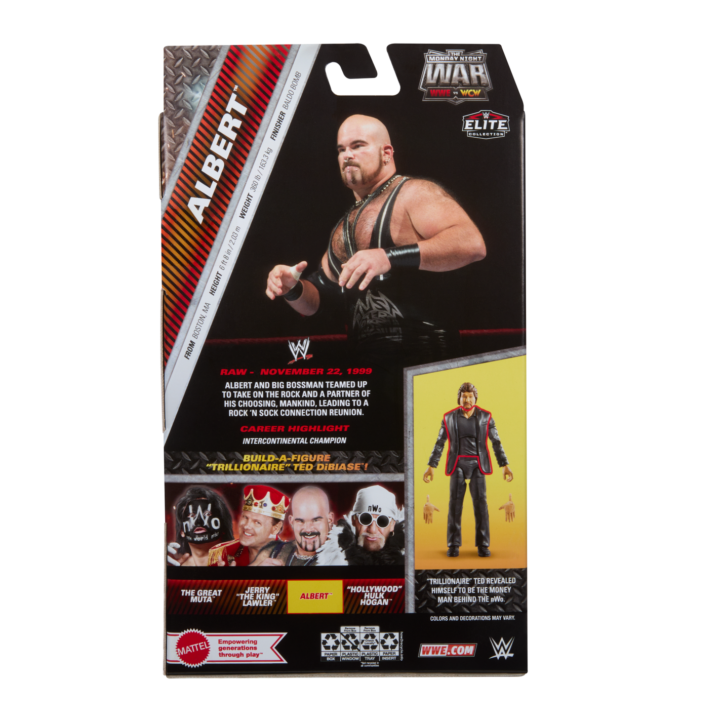 WWE Elite Collection Prince Albert 2025 - Action Figure 17,8 Cm Con Accessori, Ring Gear, Serie Monday Night Wars - 2