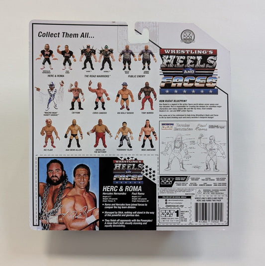 2024 Zombie Sailor's Toys Wrestling's Heels & Faces Limited Edition Hercules Hernandez & Paul Roma Tag Team 2-Pack
