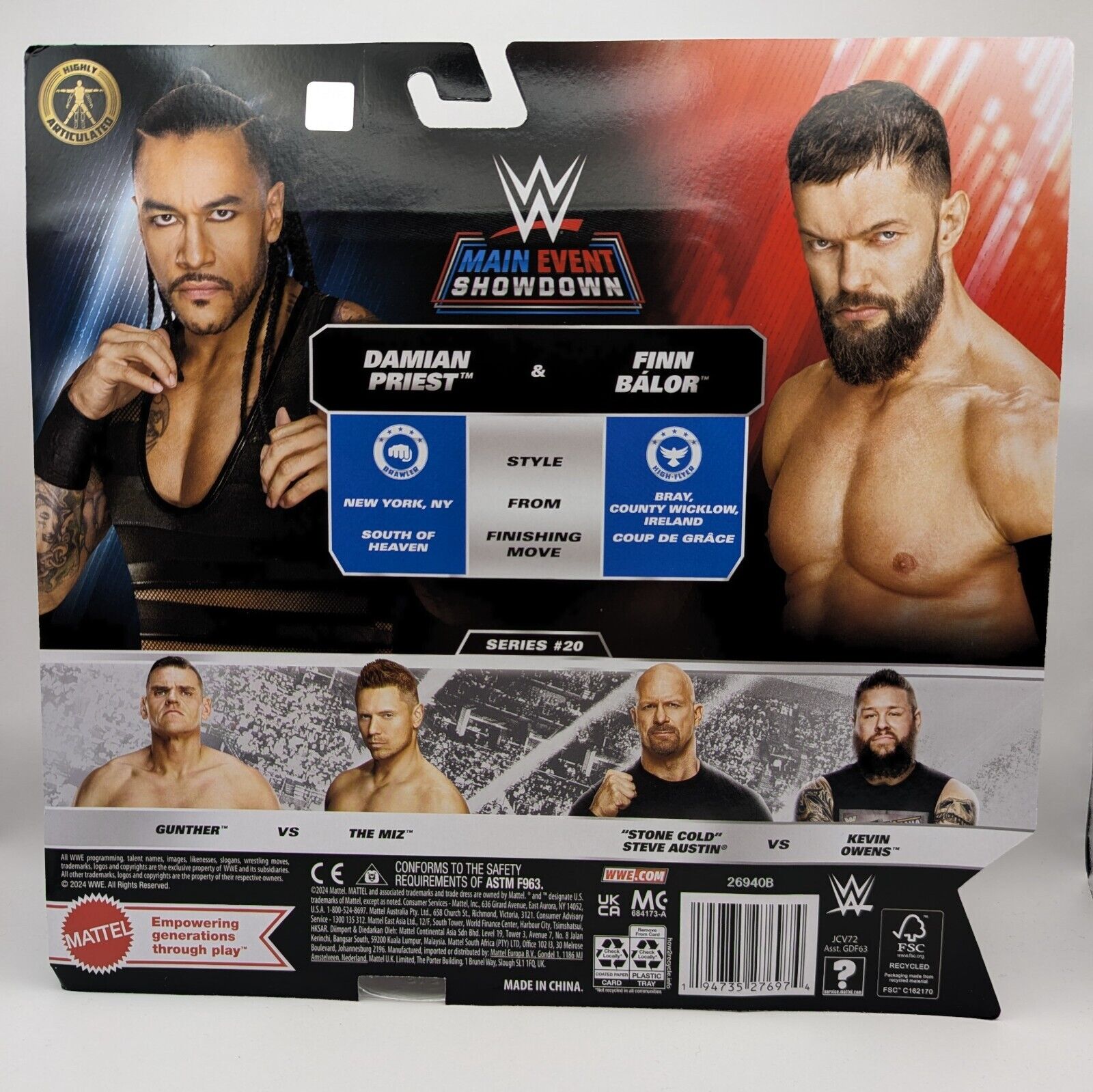 2024 WWE Mattel Main Event Showdown Series 20 Damian Priest & Finn